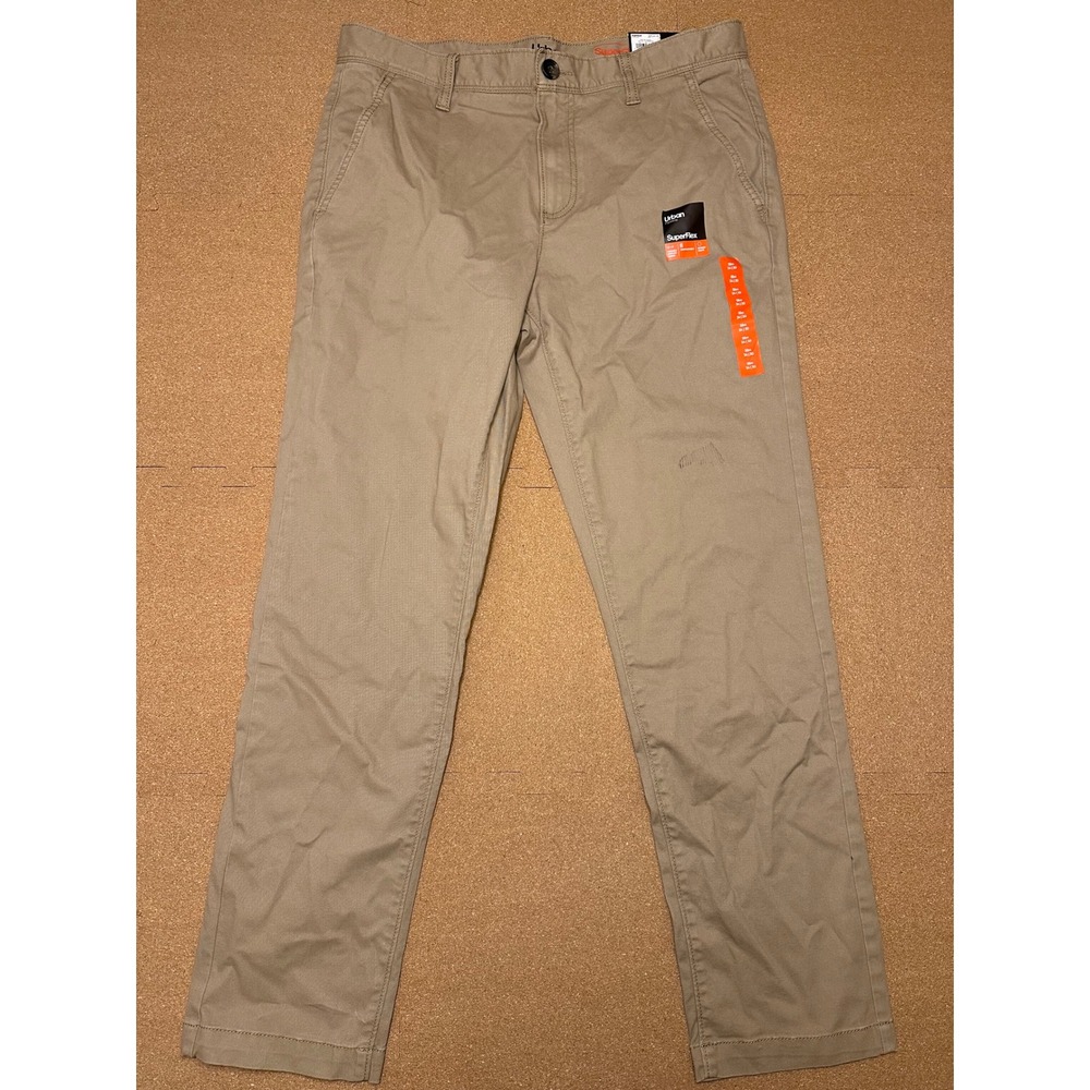 Urban Pipeline Chinos Mens 34x30 Khaki SuperFlex Slim Fit Pants Tan Stretch